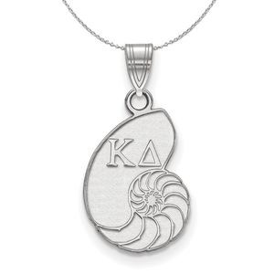 Sterling Silver Kappa Delta Small Pendant Necklace - 16 Inch
